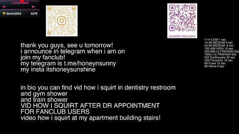 honey_sunshine free recording from 